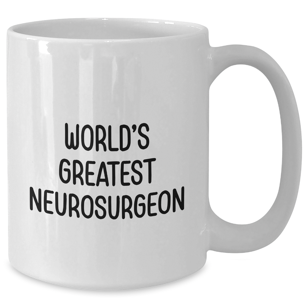 Funny World's Greatest Neurosurgeon Gifts from Men to Neurosurgeon Dads on Father's Day - White Coffee Mug - Additional