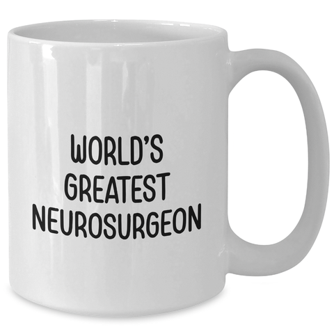 Image of Funny World's Greatest Neurosurgeon Gifts from Men to Neurosurgeon Dads on Father's Day - White Coffee Mug - Additional