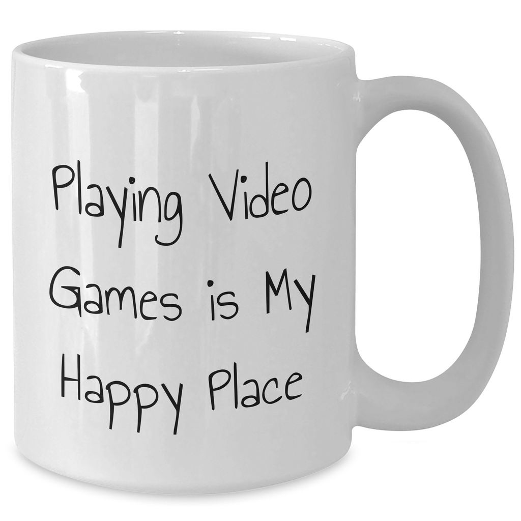 Funny Playing Video Games White Coffee Mug Gifts from Men to Playing Video Games Enthusiasts on Father's Day - Additional