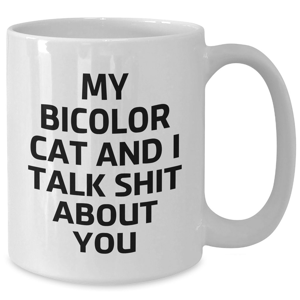 Funny Bicolor Cat Gifts from Mom to Daughter on Mother's Day - White Coffee Mug - Additional
