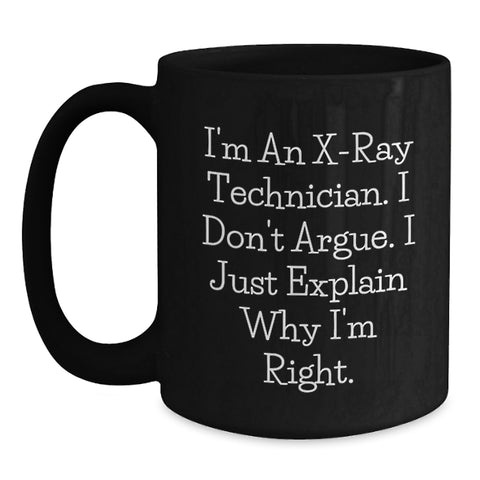 Image of Funny X-Ray Technician Gifts for Men, Unique Black Coffee Mug for Him from Friends, Best Christmas Unique Gifts for X-Ray Technician - Main