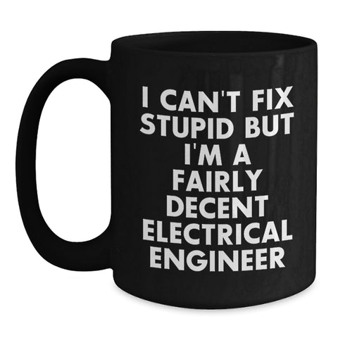 Image of Funny Electrical Engineer Black Coffee Mugs Gifts from Men to Women for Valentine's Unique - Main