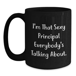 Funny Principal Gifts Unique Black Coffee Mugs for Men from Friends