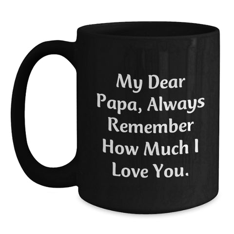 Image of Papa Gifts - Funny Quote Black Coffee Mug, 11oz or 15oz Capacity, Ideal Gift for Papa This Christmas - Main