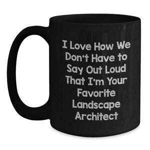 Funny Landscape Architect Gifts from Friends and Family, Black Coffee Mug for Graduation Unique Presents