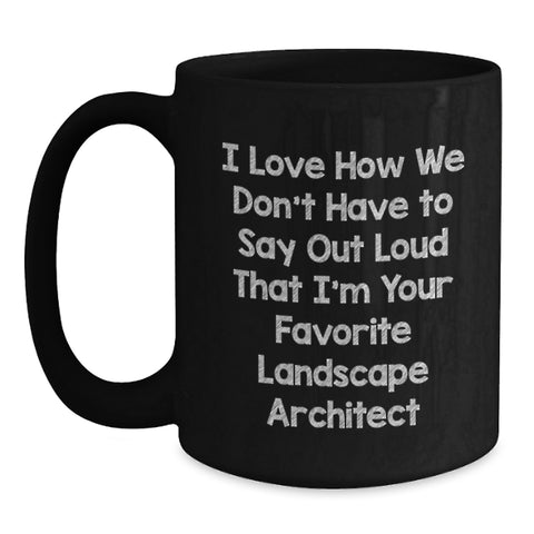 Image of Funny Landscape Architect Gifts from Friends and Family, Black Coffee Mug for Graduation Unique Presents - Main