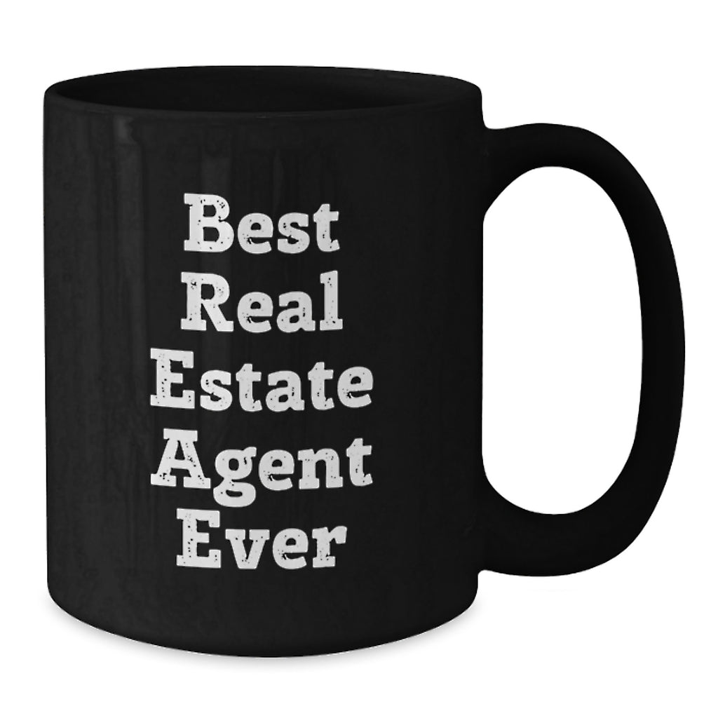 Gifts for Real Estate Agent Men Funny Black Coffee Mug Best Ever - Additional