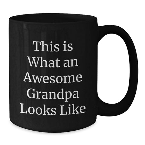 Image of Funny Grandpa Gifts from Men for Grandpa - Awesome Grandpa Black Coffee Mug Birthday Unique Gifts for Dad - Additional