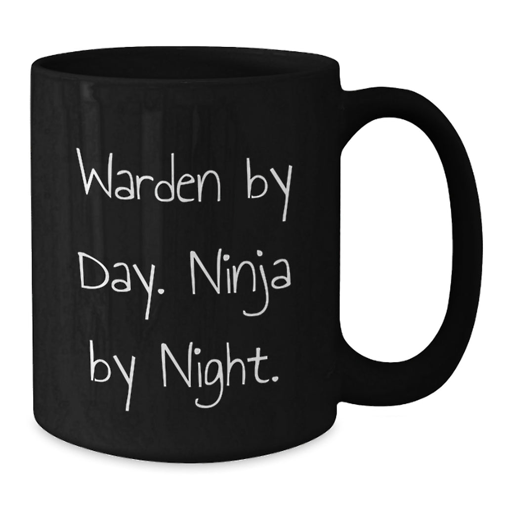 Warden Enthusiast Gifts from Friends for Men Warden Black Coffee Mug Christmas Unique Items - Additional