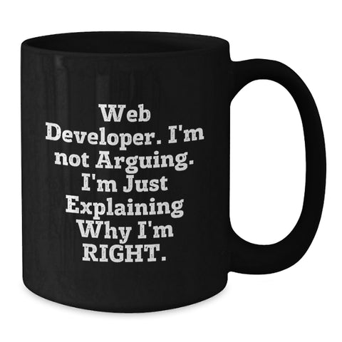 Image of Funny Web Developer Gifts for Men and Women, Web Developer Love Black Coffee Mug, Valentine's Unique Gifts from Friends and Family - Additional