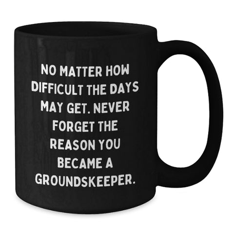 Image of Funny groundskeeper Gifts from Men for groundskeeper - Unique Black Coffee Mug - Never Forget the Reason - Christmas Unique Gifts - Additional