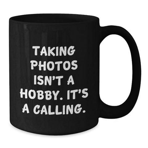 Image of Gifts from Friends and Family for Taking Photos Enthusiasts, Funny Mugs for Photography Lovers, Black Coffee Mugs for Christmas Morning - Additional