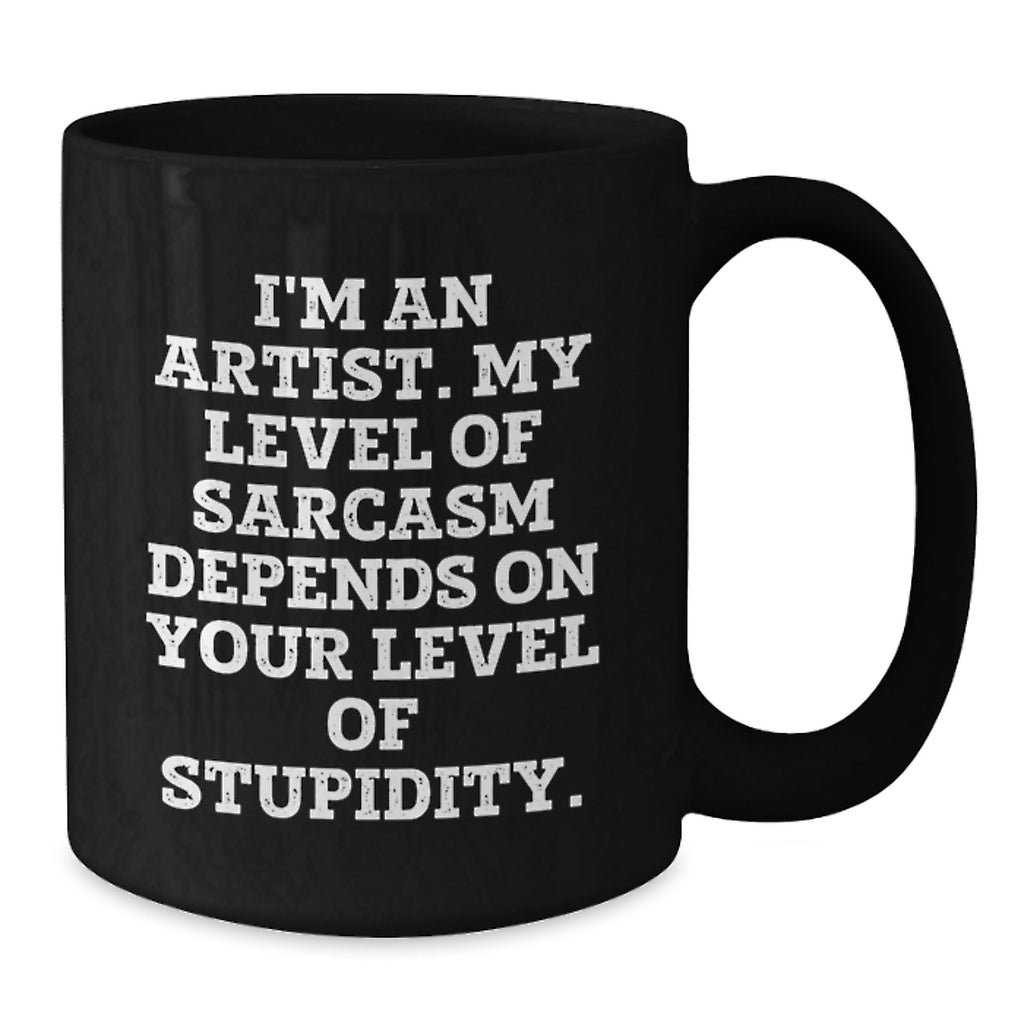 Artist Gifts from Friends, Funny Artist Black Coffee Mug, Christmas Unique Presents for Artist Men - Additional