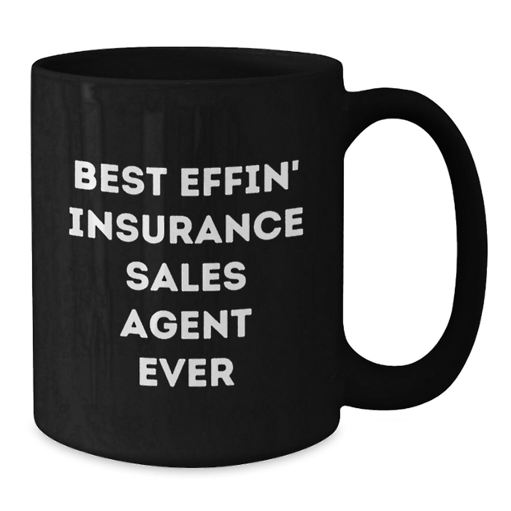 Insurance Sales Agent Funny Quote Black Coffee Mug Gifts from Men for Coworkers on Valentine's - Additional