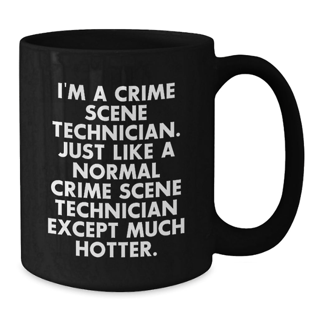 Fun Gifts for Crime Scene Technician, Black Coffee Mug, Christmas Unique Mugs from Friends, Family, Coworkers - Additional