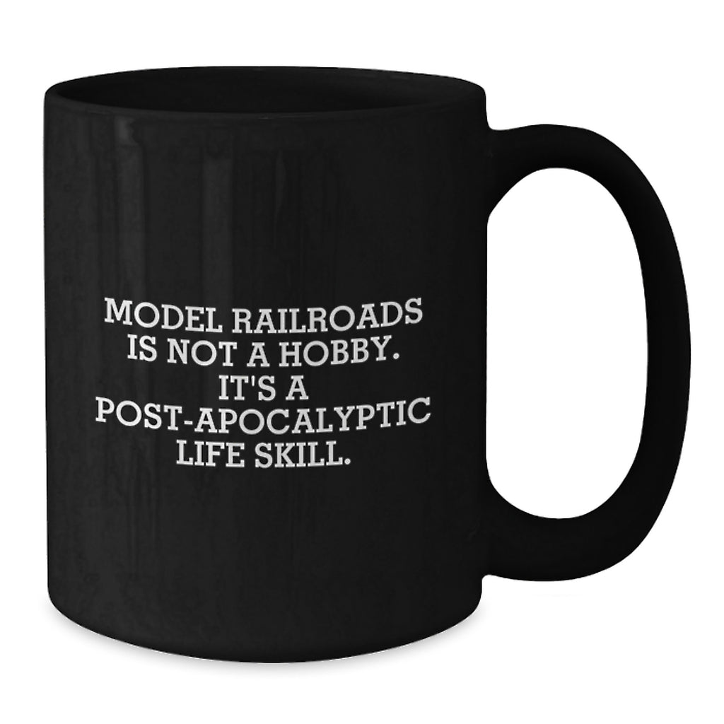 Unique Model Railroads Birthday Unique Gifts from Friends for Men - Funny Black Coffee Mug - Additional