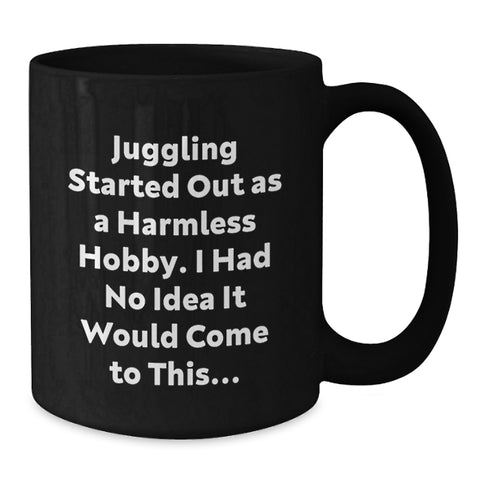 Image of Funny Juggling Journey Black Coffee Mug Gifts from Friends for Juggling Enthusiasts on Birthday - Additional