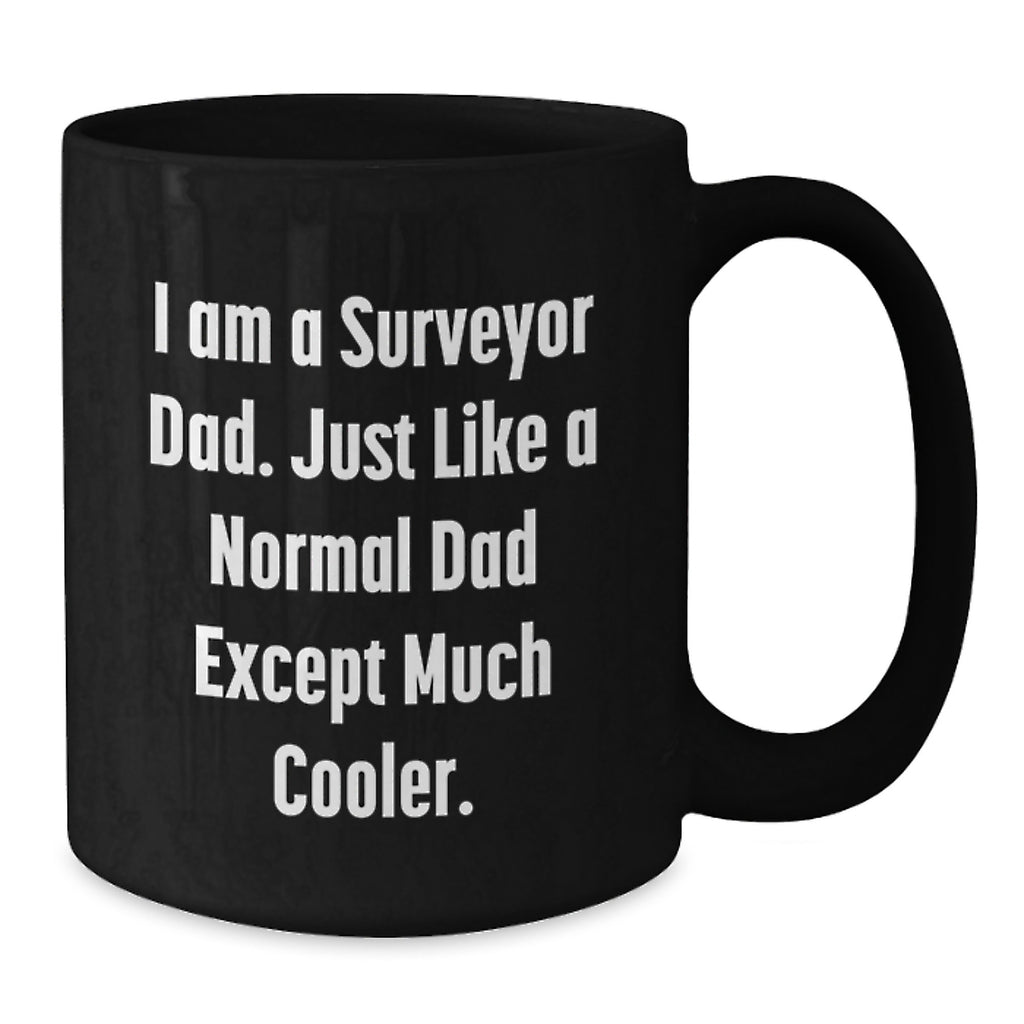 Funny Surveyor Dad Black Coffee Mug Gifts from Family for Surveyor Dad on Mother's Day - Additional
