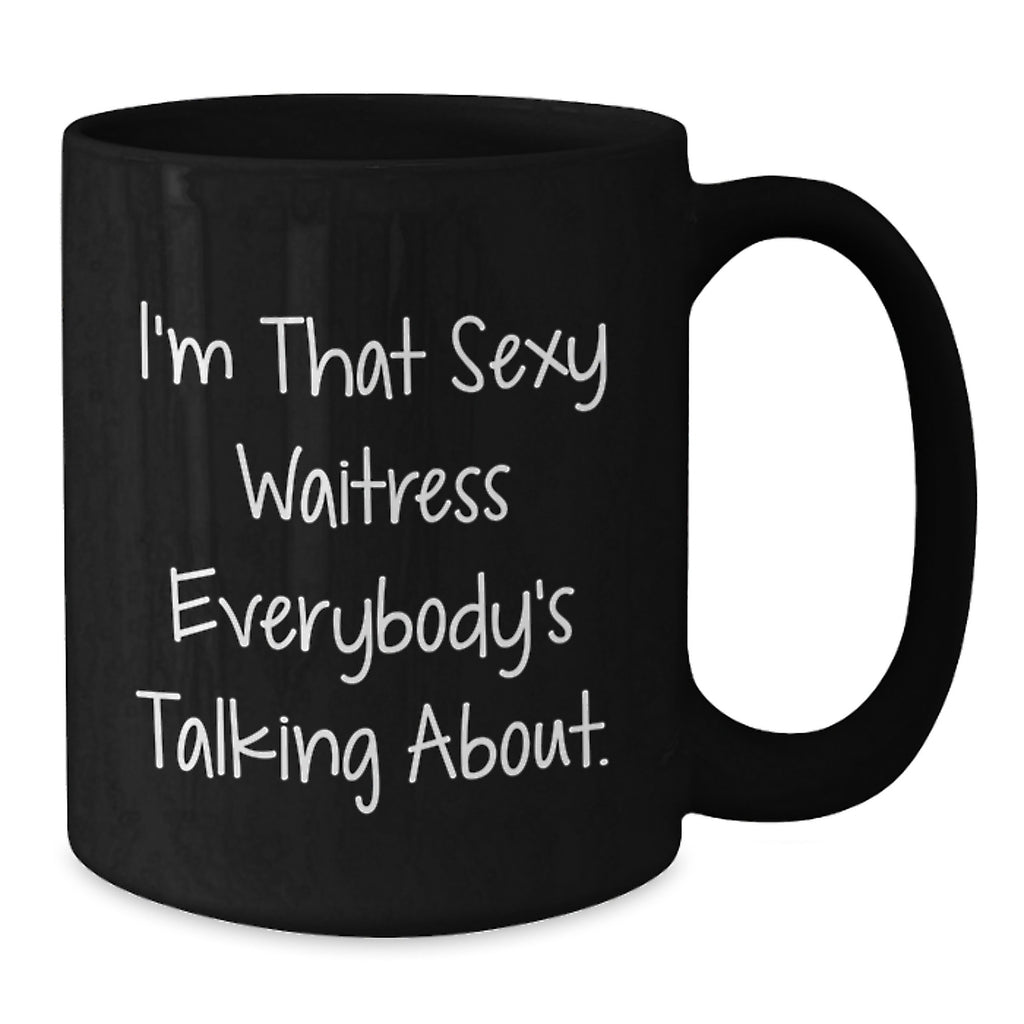 Funny Waitress Black Coffee Mugs Gifts from Friends to Gift for Waitress Graduation Unique Fun - Additional