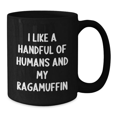 Image of Funny Ragamuffin Cat Lover Gifts from Men to Friends Unique Black Coffee Mugs for Graduation - Additional