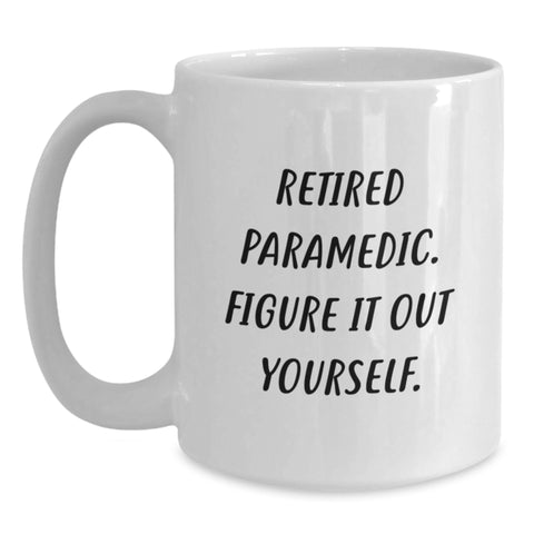 Image of Funny Rescue Worker Gifts from Friends for Christmas - White Coffee Mug with Retired Rescue Worker Quote - Main