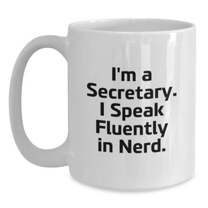 Funny Secretary Quote White Coffee Mug Gifts from Friends for Graduation
