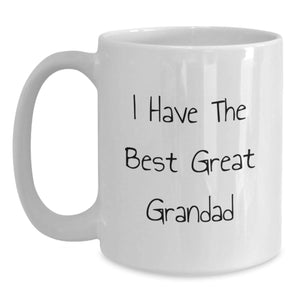 Funny Grandad Gifts Quotes White Coffee Mug, Gifts from Family to Grandad, Perfect for Graduation