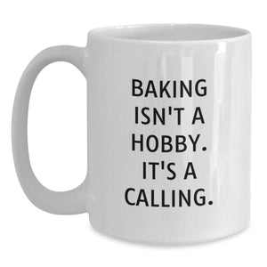 Baking Enthusiast Gifts from Men to Friends on Valentine's - White Coffee Mug with Inspirational Quote
