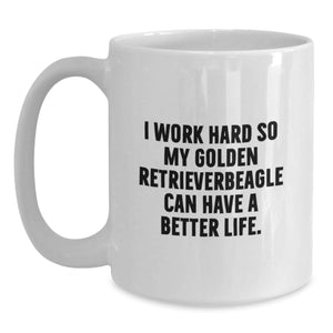 Golden Retriever Dog Lover Gifts, Funny Inspirational Quote White Coffee Mug, Gifts from Men for Golden Retriever Dog Owner Birthday Unique Gifts