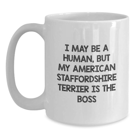 Image of American Staffordshire Terrier Dog Lover Gifts from Men Funny White Coffee Mug Birthday Unique - Main