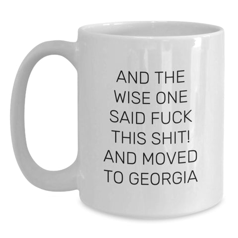 Image of Georgia Gifts for Friends Funny White Coffee Mugs, Gifts from Men to Georgia Women, Birthday Unique - Main