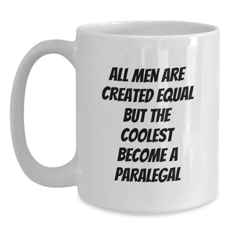 Image of Funny Paralegal Humor Graduation Gifts from Friends for Men White Coffee Mug - Main