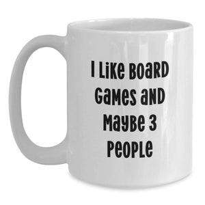 Funny Board Games Lover Gifts from Family, White Coffee Mug for Friends, Christmas Unique Mugs
