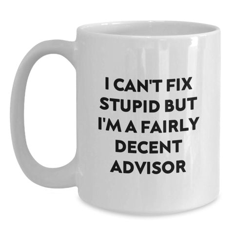 Image of Funny Advisor Christmas White Coffee Mugs Gifts from Friends to Family - Main