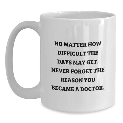 Image of Funny Inspirational Doctor Gifts for Men White Coffee Mug Christmas Unique Presents from Family Friends - Main