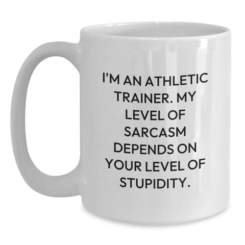 Image of Funny Athletic Trainer Gifts from Friends and Family - White Coffee Mug - I'm An Athletic Trainer - Main