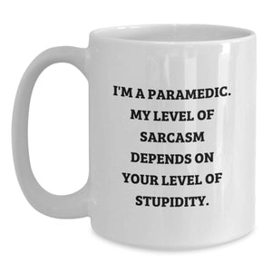 Funny Rescue Worker Gifts for Birthday, White Coffee Mug with Sarcasm Quote, Perfect from Friends, Family, or Coworkers