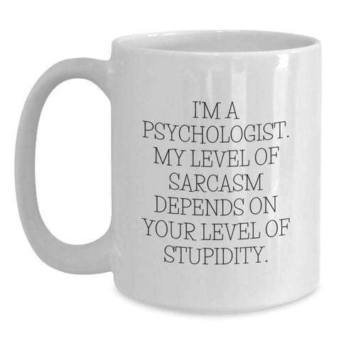 Image of Gifts from Men and Women to Psychologists, Funny White Coffee Mugs, Christmas Unique Presents for Friends and Family - Main