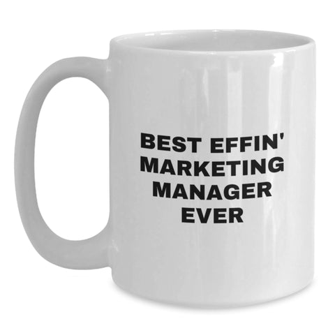 Image of Marketing Manager Gifts - Funny Quote White Coffee Mug, Unique Valentine's Gifts for Marketing Manager, Men, Friends, Coworkers from Family - Main