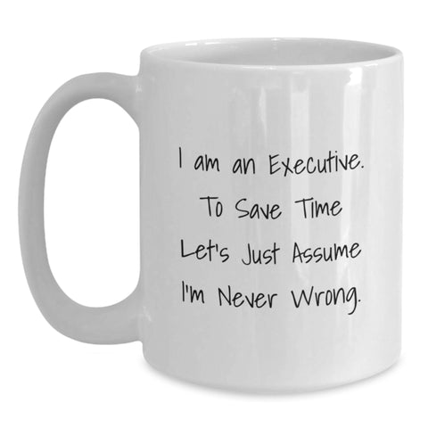 Image of Executive White Coffee Mug Funny Gift from Friends to Executive on Valentine's - Main