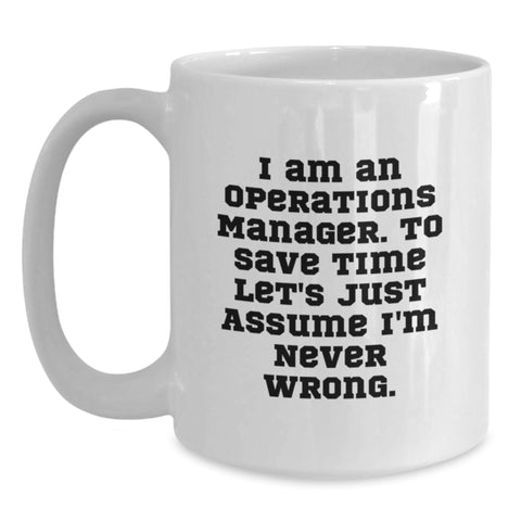 Image of Funny Operations Manager Gifts from Friends, Unique White Coffee Mugs for Operations Manager, Operations Manager Mom's Day Unique Gifts - Main