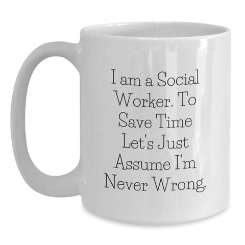 Image of Funny Social Worker White Coffee Mugs Gifts from Mom on Mother's Day - Main