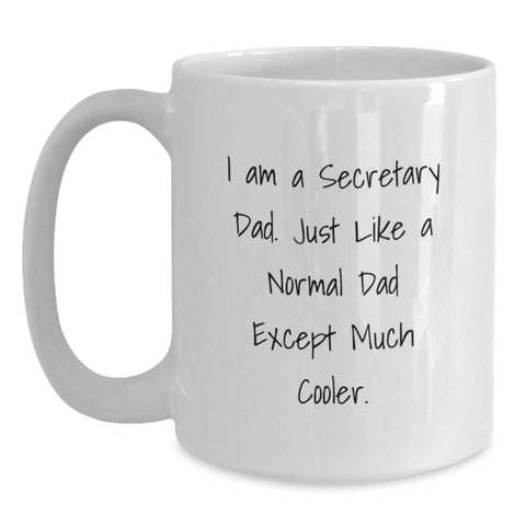 Image of Funny Secretary Dad Gifts from Men White Coffee Mug for Birthday Unique - Main