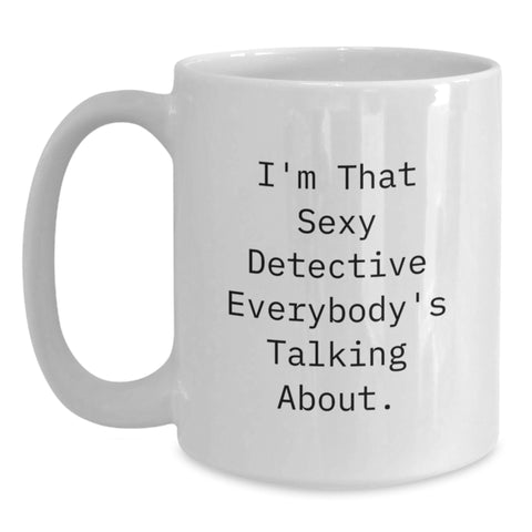 Image of Funny Detective White Coffee Mug Gifts from Family for Graduation Unique - Main
