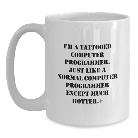 Image of Funny Computer Programmer White Coffee Mug - Unique Gifts for Men, Friends, or Coworkers, Graduation Unique Gifts from Family - Main