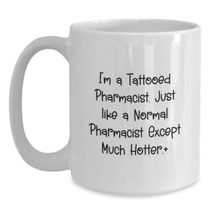 Funny Pharmacist Gifts from Friends for Men, Unique White Coffee Mugs for Graduation