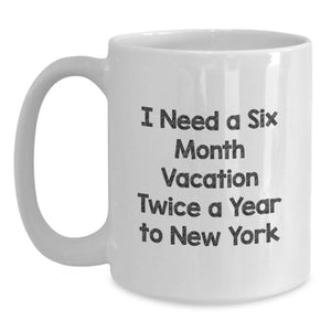 New York City Inspiration Funny White Coffee Mugs Gifts for New York Lovers from Friends to Graduation Unique Unique Gifts