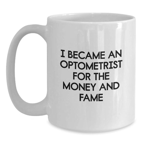 Image of Funny Optometrist White Coffee Mugs Gifts for Him or Her - Unique Christmas Memorable Presents from Friends or Family - Main