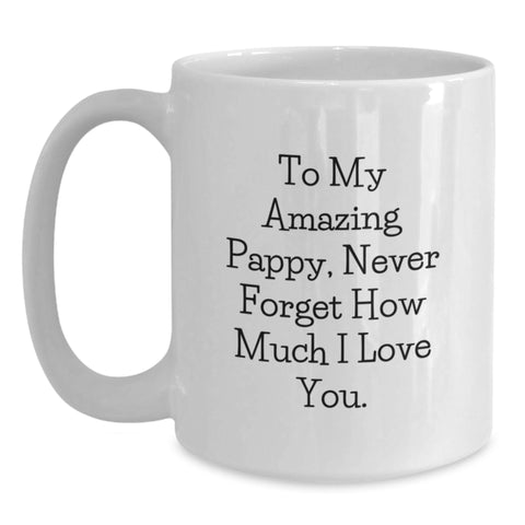 Image of Pappy White Coffee Mug, Funny Quote, Gifts from Family, for Amazing Pappy Graduation Unique Gifts - Main