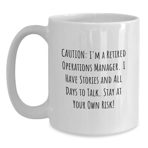 Image of Funny Operations Manager White Coffee Mug Gifts from Men to Operations Manager for Graduation Unique - Main